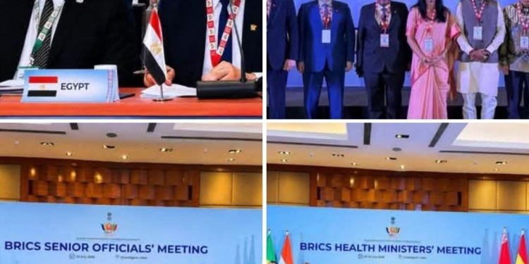 نائب وزير الصحة يستعرض تجربة مصر فى تطوير المنظومة الصحية خلال اجتماع وزراء صحة دول «بريكس» بالهند