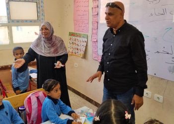 متابعة ميدانية لمدارس أبو بكر الصديق والشروق الابتدائية لرصد انتظام العملية التعليمية