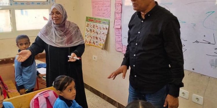 متابعة ميدانية لمدارس أبو بكر الصديق والشروق الابتدائية لرصد انتظام العملية التعليمية