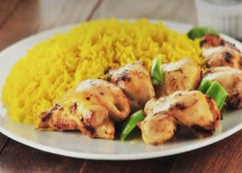 طريقة عمل الشيش طاووق مع الرز البسمتي