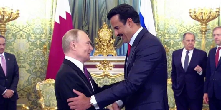  أمير دولة قطر يعرب عن تطلعه إلى توسيع آفاق الشراكة مع روسيا