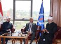محافظ السويس يستقبل وزير الأوقاف ومفتي الجمهورية للتهنئة بالعيد القومي الـ53