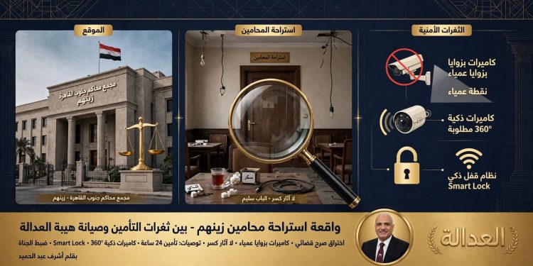 واقعة استراحة محامين «زينهم»: بين ثغرات التأمين وصيانة هيبة العدالة