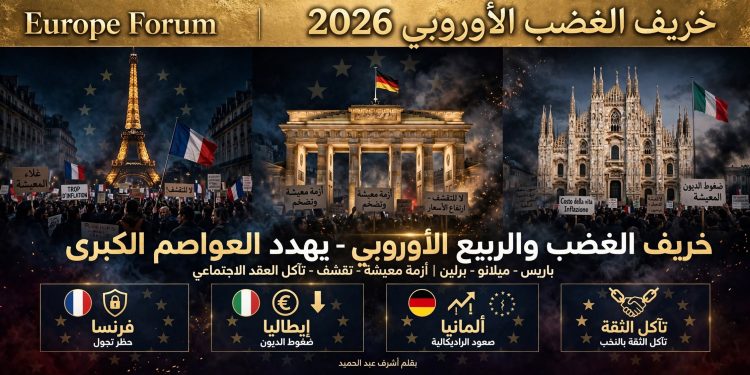 خريف الغضب و”الربيع الأوروبي”: زلزال الشارع يهدد العواصم الكبرى (ألمانيا، فرنسا، وإيطاليا)